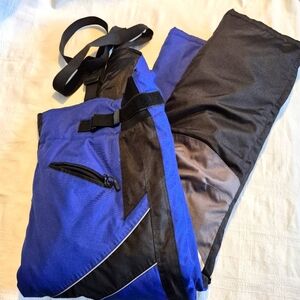 Mossi men's size 2X Large blue & black insulated warm bib snow pants EUC